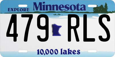 MN license plate 479RLS