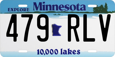 MN license plate 479RLV
