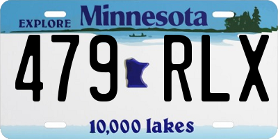 MN license plate 479RLX