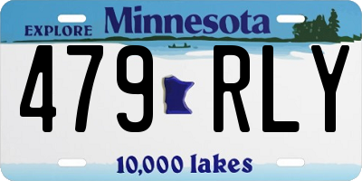 MN license plate 479RLY