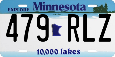 MN license plate 479RLZ