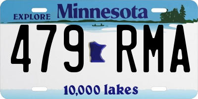 MN license plate 479RMA