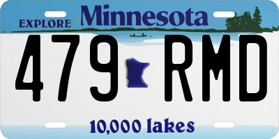 MN license plate 479RMD