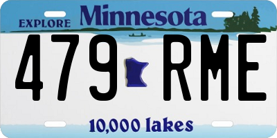 MN license plate 479RME