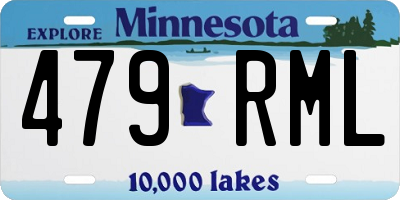 MN license plate 479RML