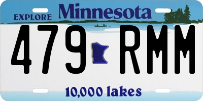 MN license plate 479RMM