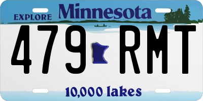 MN license plate 479RMT