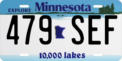 MN license plate 479SEF