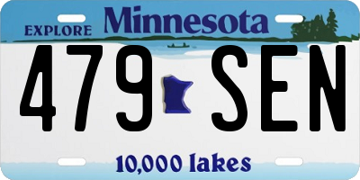 MN license plate 479SEN