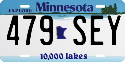 MN license plate 479SEY