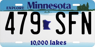 MN license plate 479SFN
