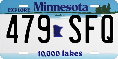 MN license plate 479SFQ