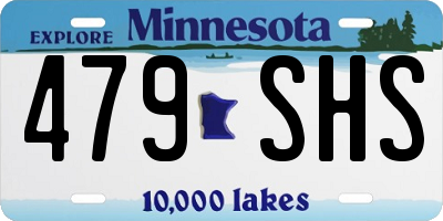 MN license plate 479SHS