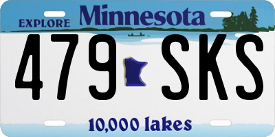 MN license plate 479SKS