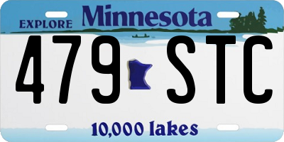 MN license plate 479STC