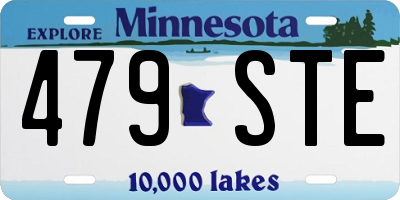 MN license plate 479STE