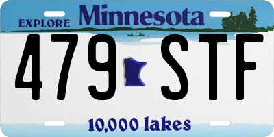 MN license plate 479STF