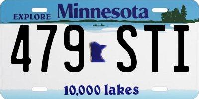 MN license plate 479STI