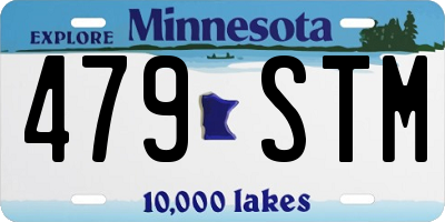 MN license plate 479STM