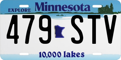 MN license plate 479STV