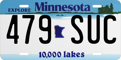 MN license plate 479SUC