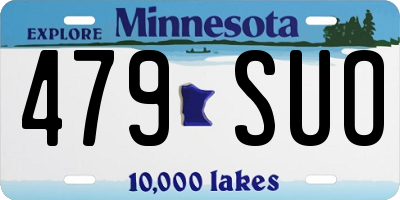 MN license plate 479SUO