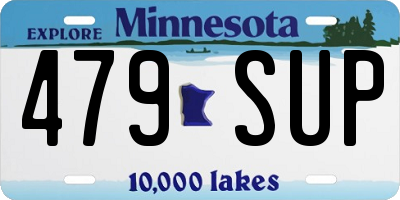 MN license plate 479SUP