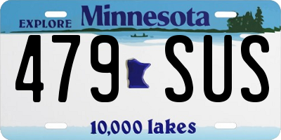 MN license plate 479SUS