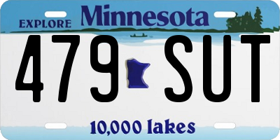 MN license plate 479SUT