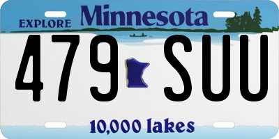 MN license plate 479SUU