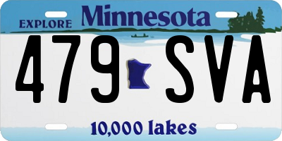 MN license plate 479SVA
