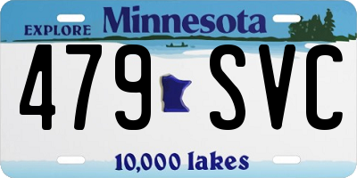 MN license plate 479SVC