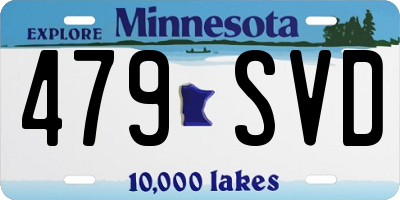 MN license plate 479SVD
