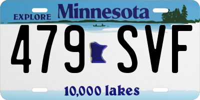 MN license plate 479SVF