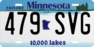 MN license plate 479SVG