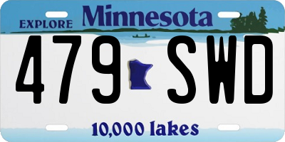 MN license plate 479SWD