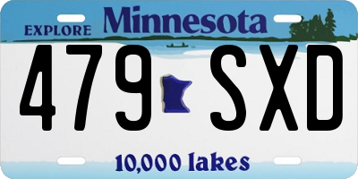 MN license plate 479SXD
