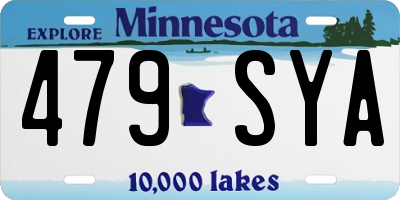 MN license plate 479SYA