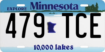 MN license plate 479TCE
