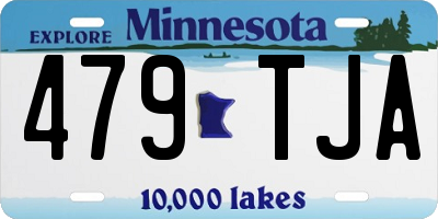 MN license plate 479TJA