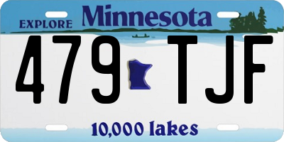 MN license plate 479TJF