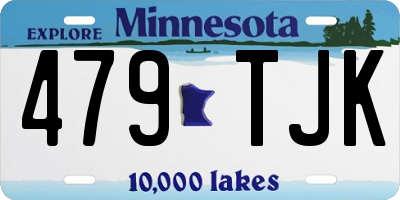 MN license plate 479TJK