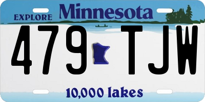 MN license plate 479TJW
