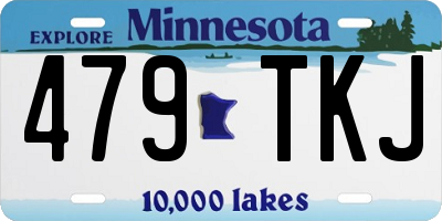 MN license plate 479TKJ