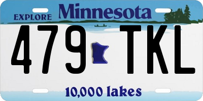 MN license plate 479TKL