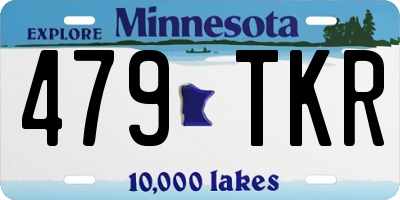 MN license plate 479TKR