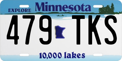MN license plate 479TKS