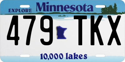 MN license plate 479TKX