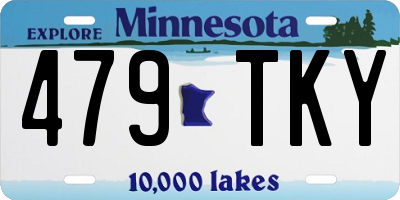 MN license plate 479TKY