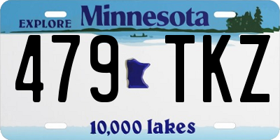 MN license plate 479TKZ